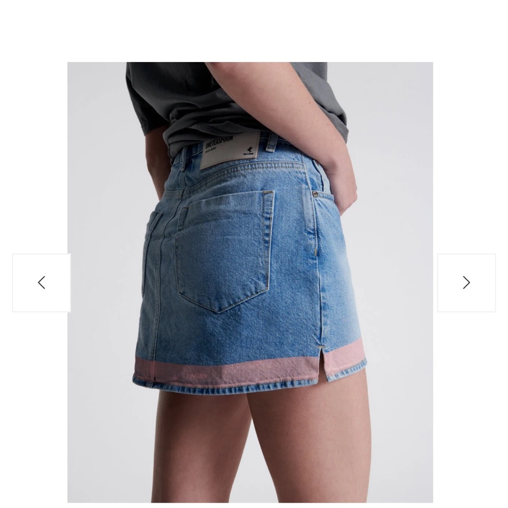 One Teaspoon Blue and Pink Mini Skirt